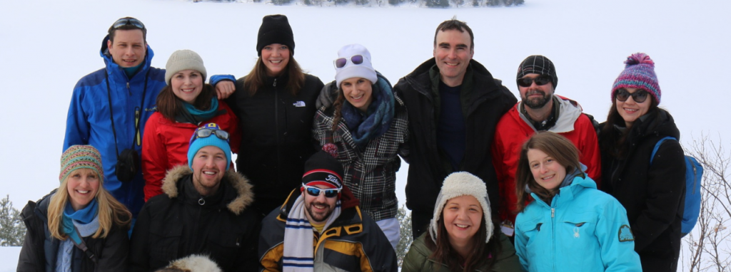CampBrain staff in the snow.